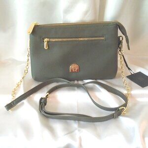 NWT💚 House of Harlow 1960 Olive Green Leather Crossbody Bag 💼